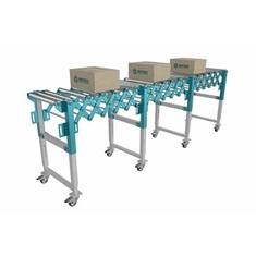 Transportador de rodets telescòpic